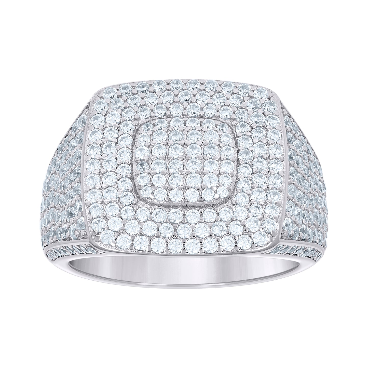 925 Sterling Silver Cz Ring S10