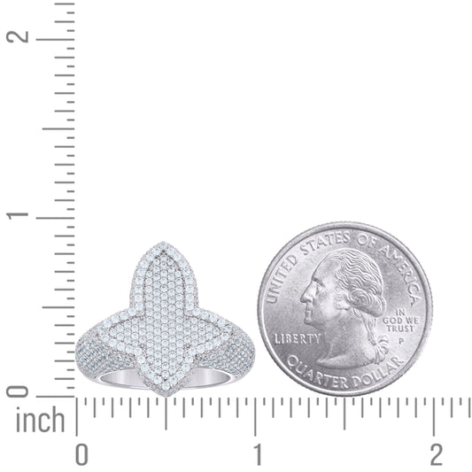 925 Sterling Silver Cz Ring S10