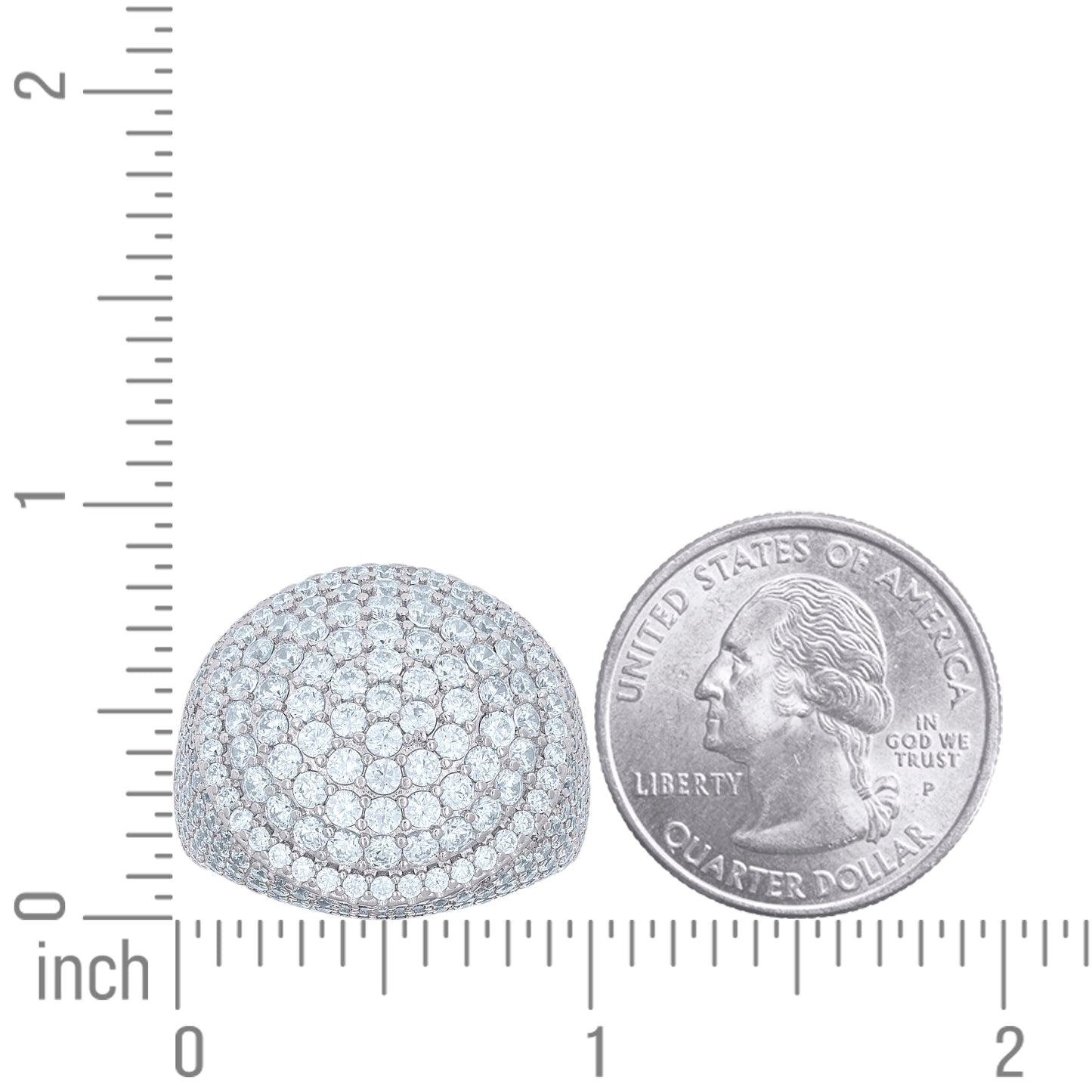 925 Sterling Silver Cz Ring S10