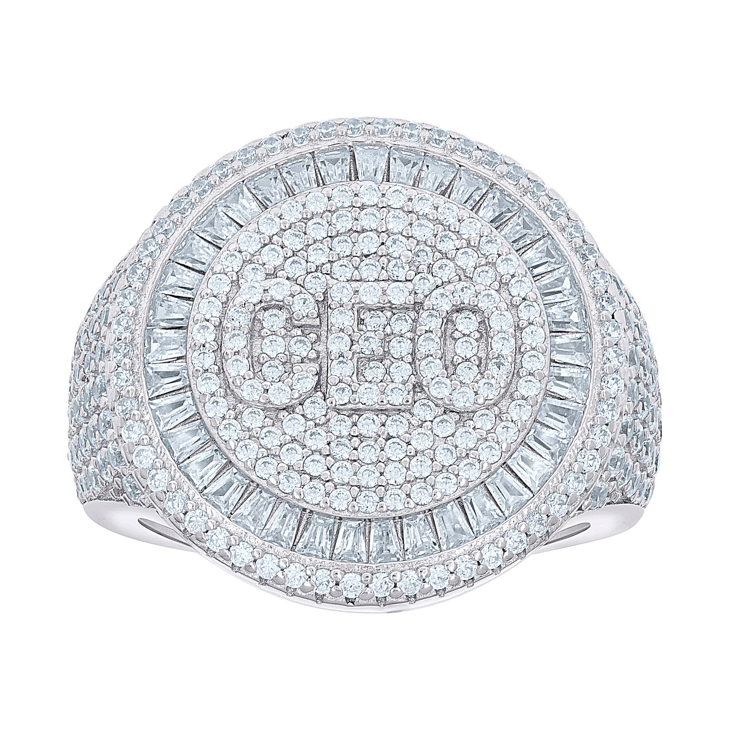 925 Sterling Silver Cz Ring S10