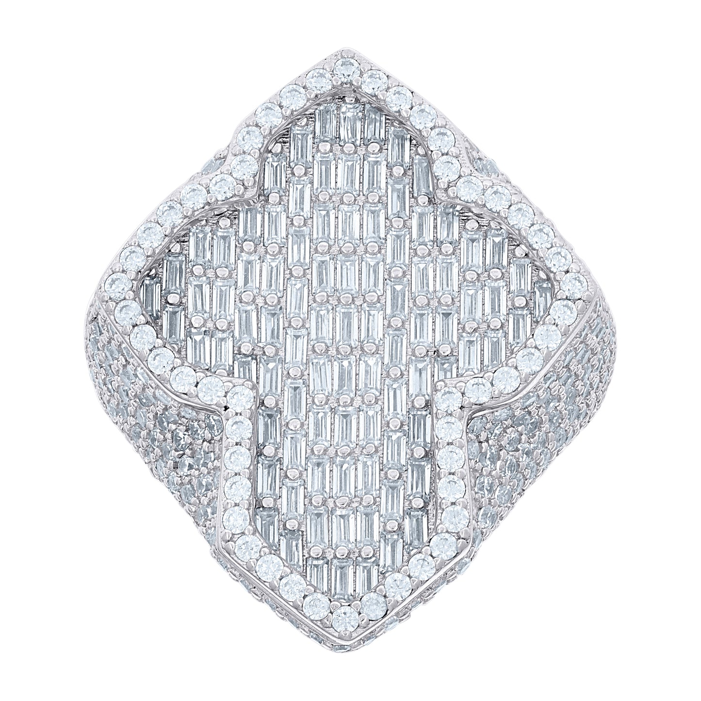 925 Sterling Silver Cz Ring S10