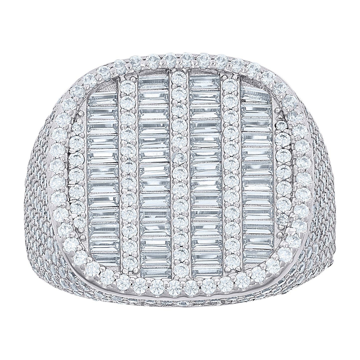 925 Sterling Silver Cz Ring S10