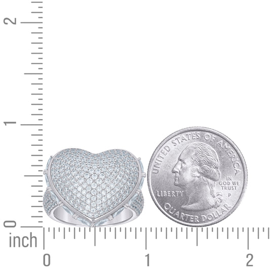 925 Sterling Silver Cz Ring S10