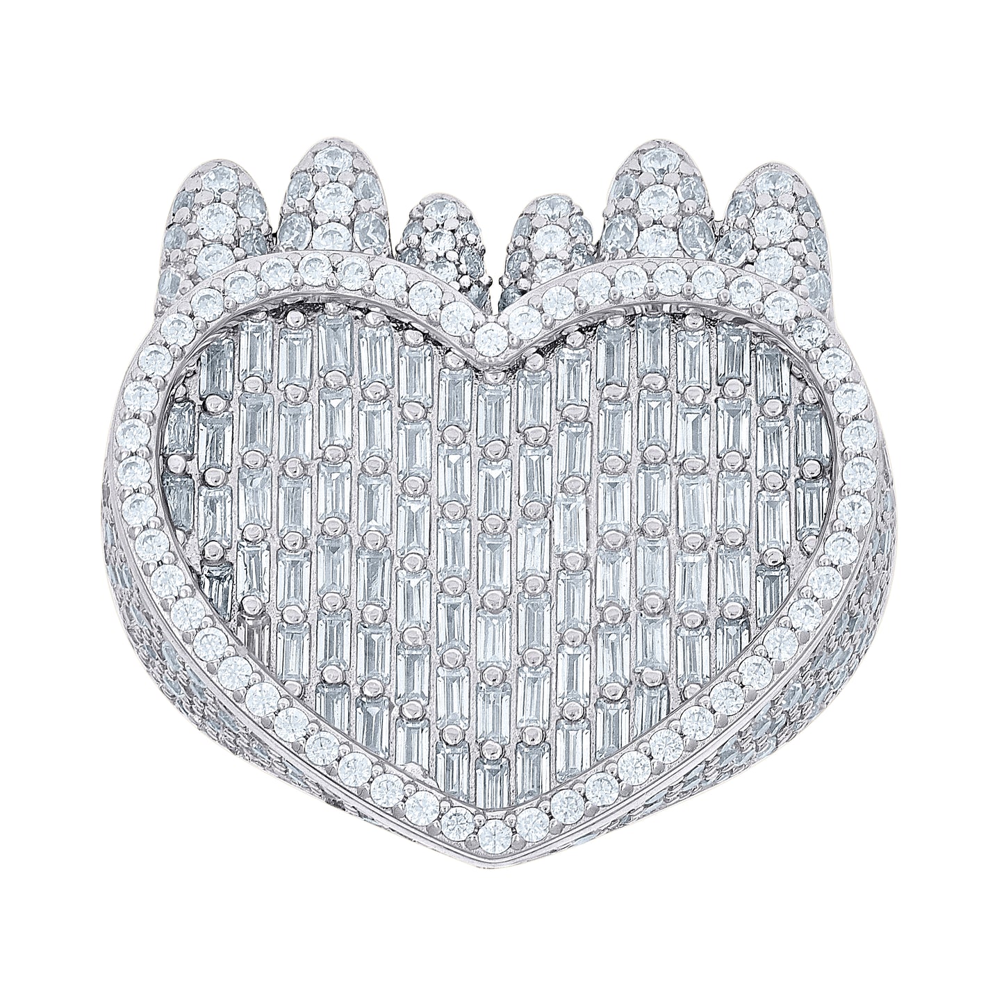 925 Sterling Silver Cz Ring S10