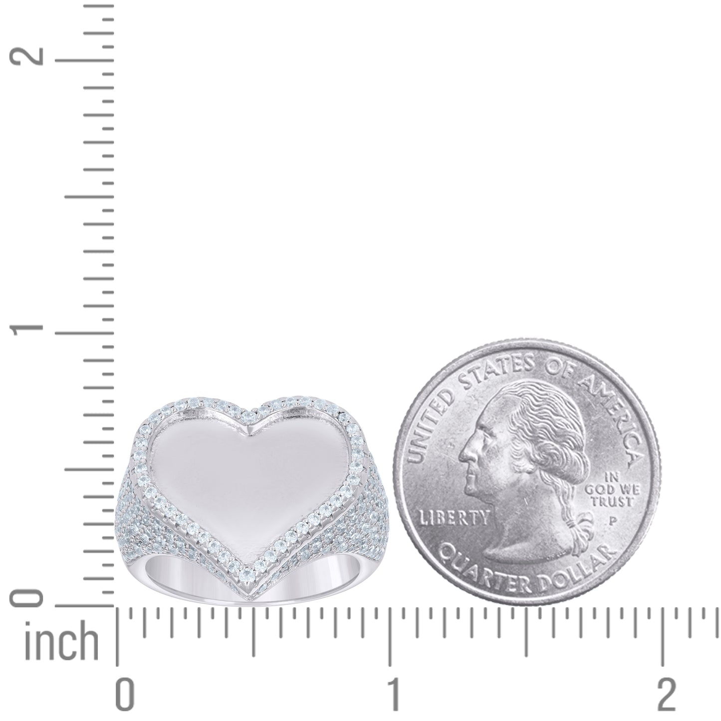 925 Sterling Silver Cz Ring S10