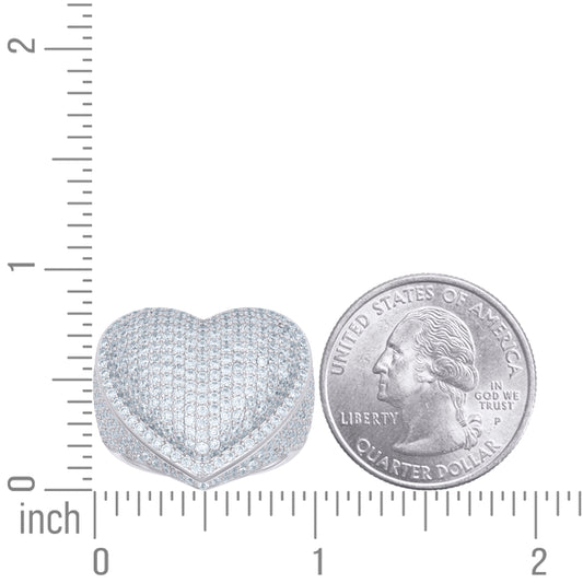 925 Sterling Silver Cz Ring S10