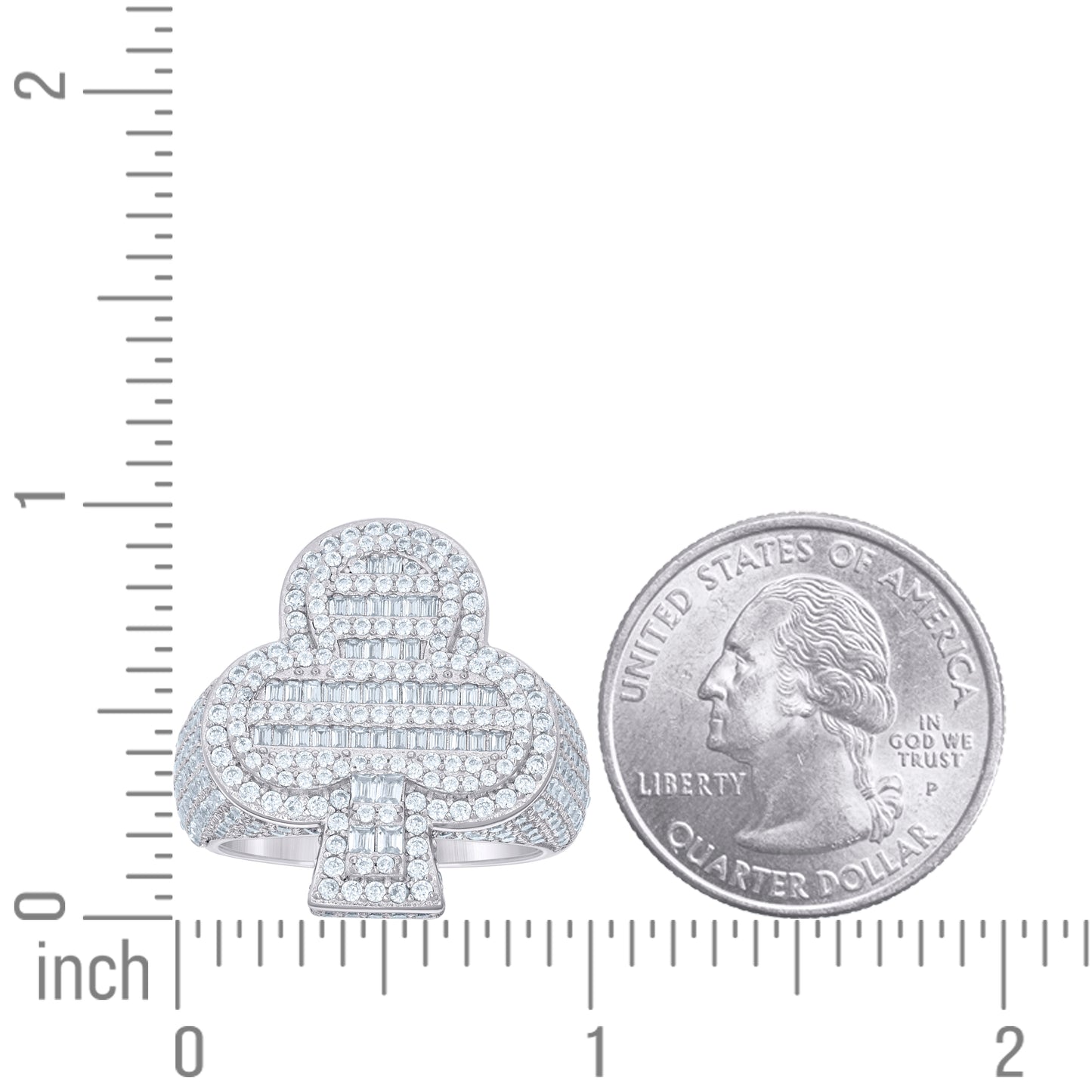 925 Sterling Silver Cz Ring S10