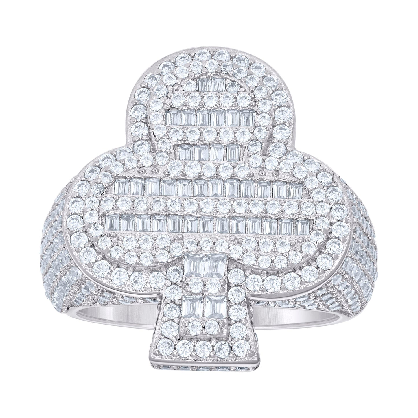 925 Sterling Silver Cz Ring S10
