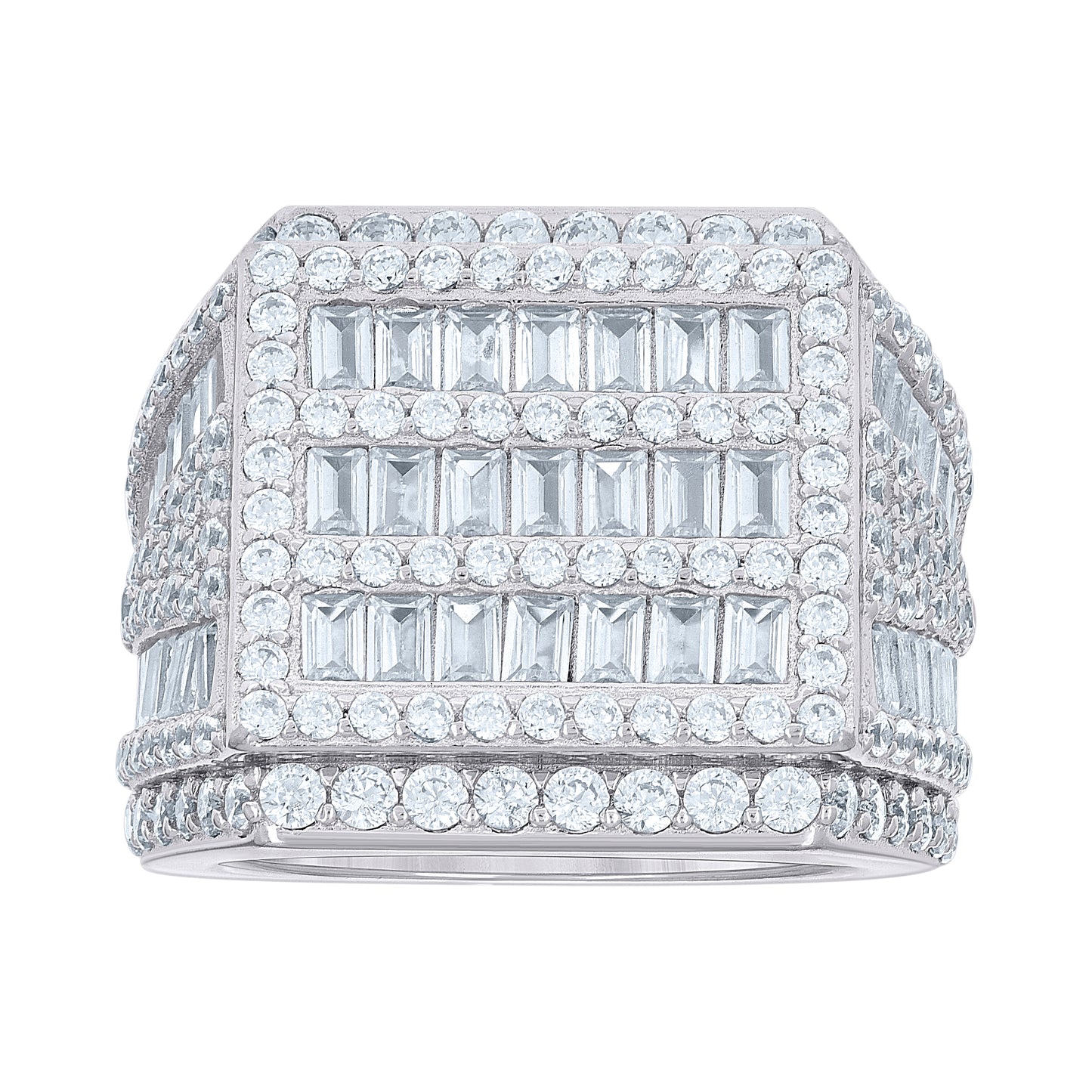 925 Sterling Silver Cz Ring S10
