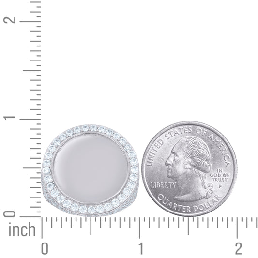 925 Sterling Silver Cz Ring S10