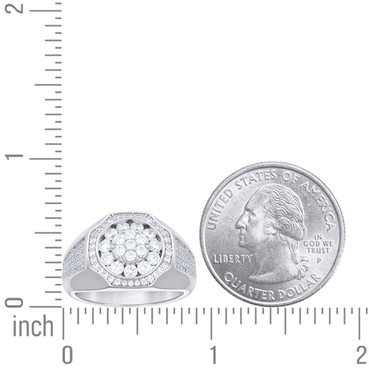 925 Sterling Silver Cz Ring S9