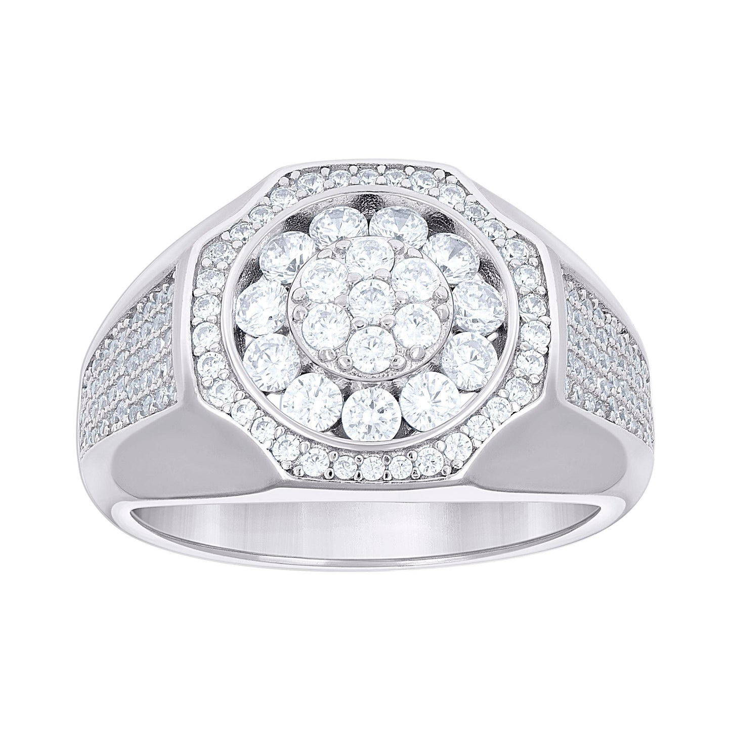 925 Sterling Silver Cz Ring S9