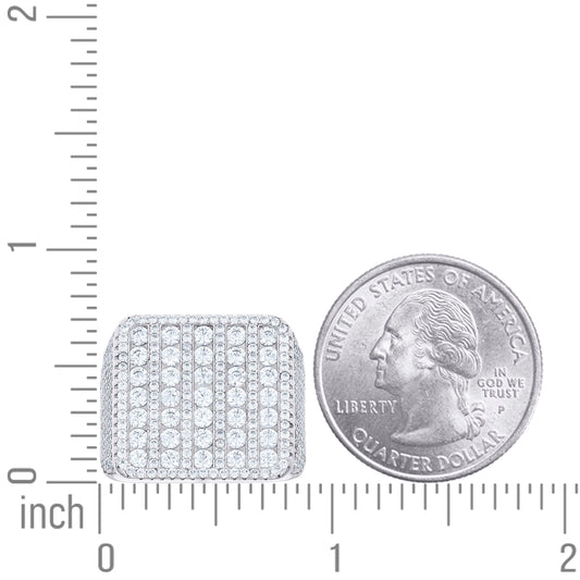 925 Sterling Silver Cz Ring S10