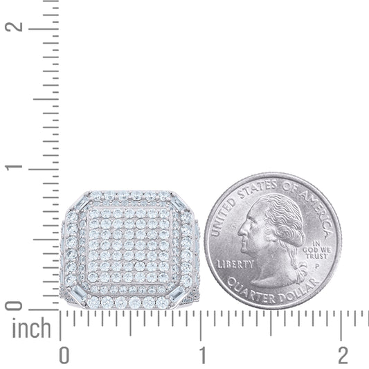 925 Sterling Silver Cz Ring S10