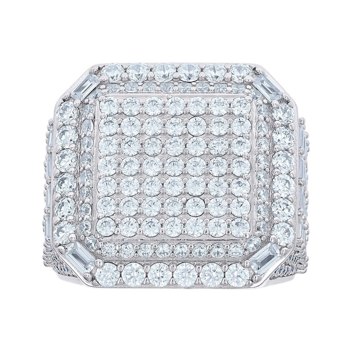 925 Sterling Silver Cz Ring S10