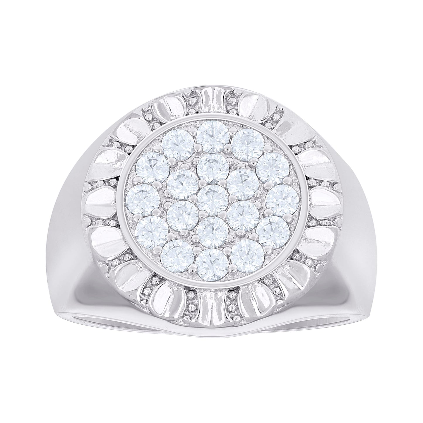 925 Sterling Silver Cz Ring S10