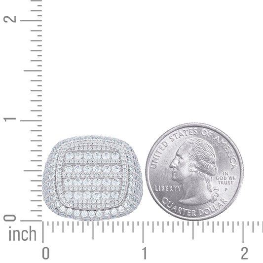 925 Sterling Silver Cz Ring S10