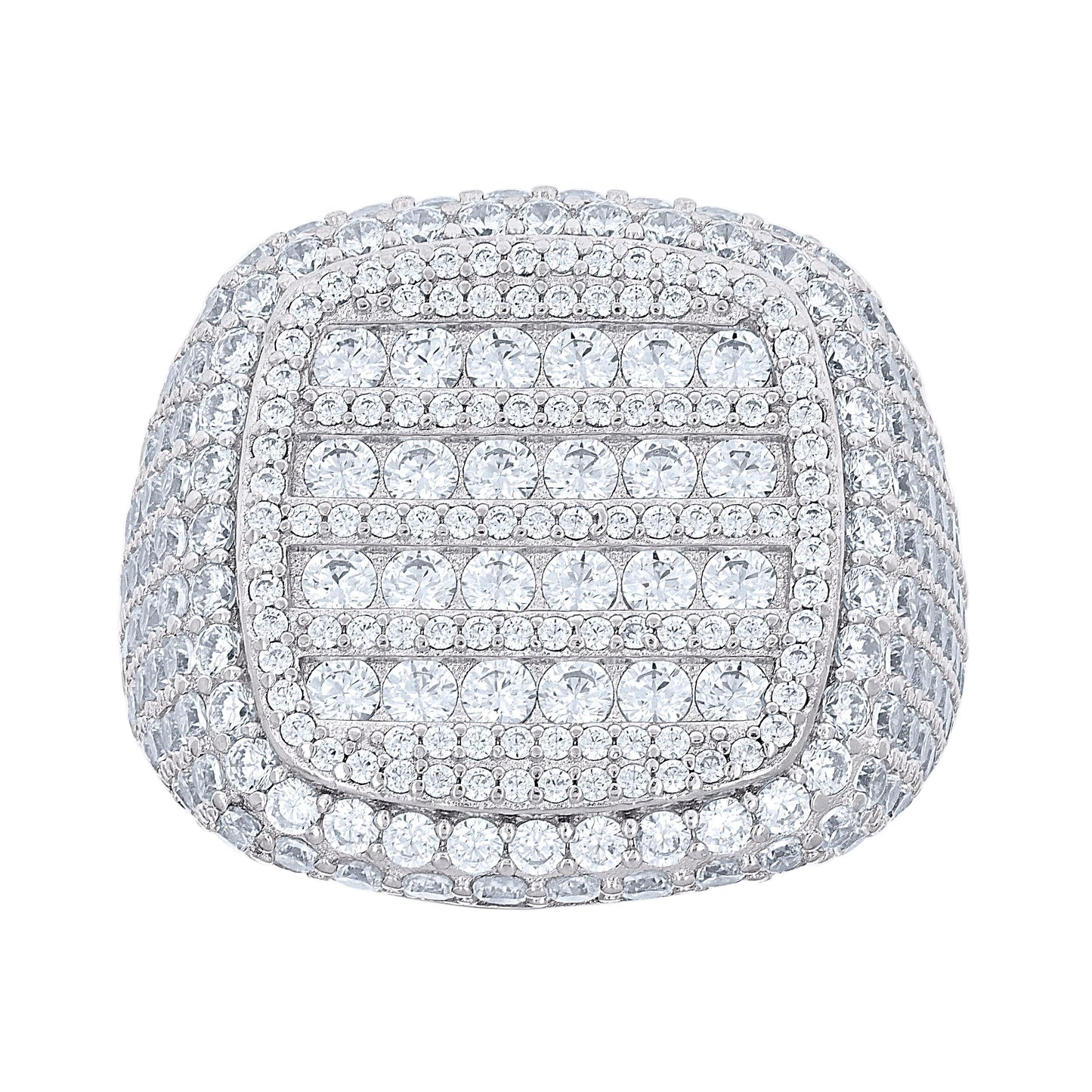 925 Sterling Silver Cz Ring S10