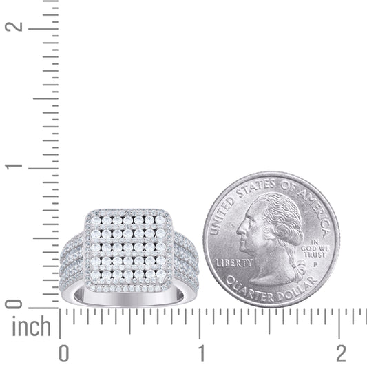 925 Sterling Silver Cz Ring S10