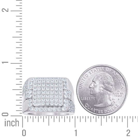 925 Sterling Silver Cz Ring S10