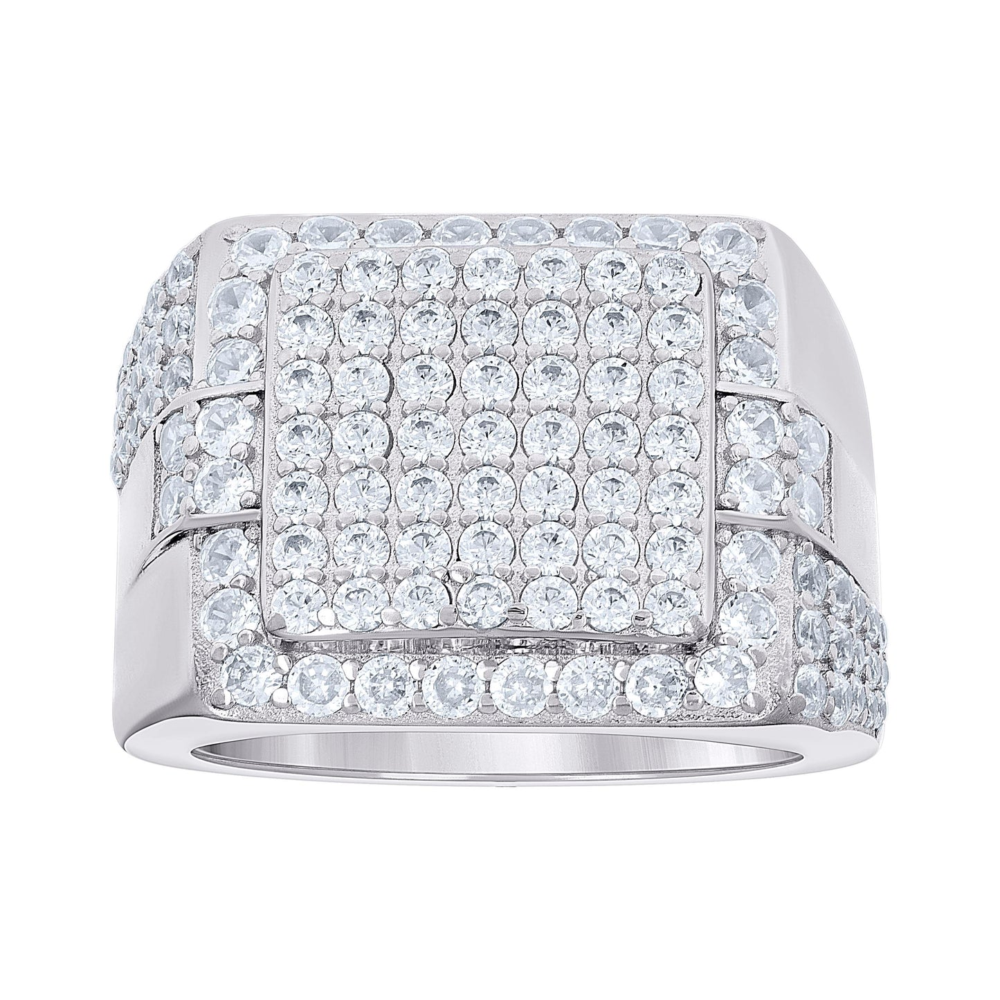925 Sterling Silver Cz Ring S10
