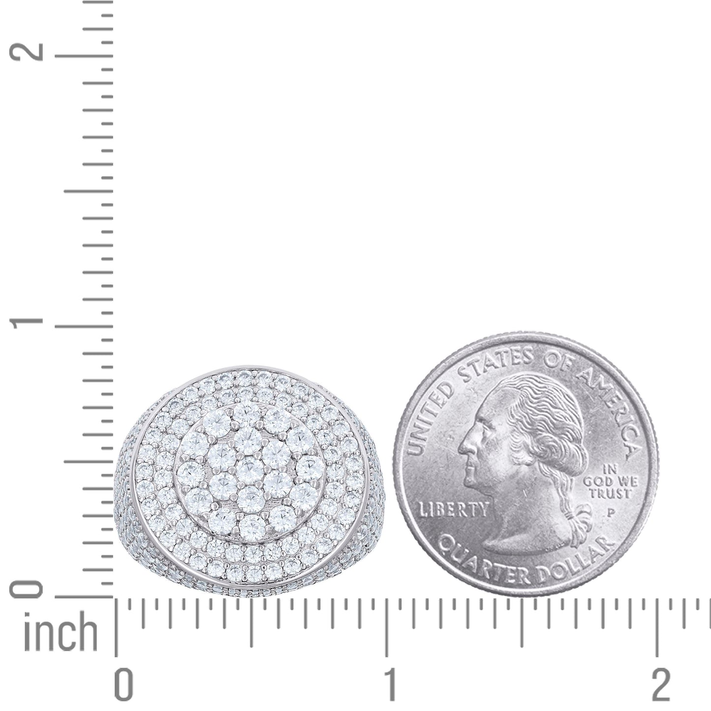 925 Sterling Silver Cz Ring S10