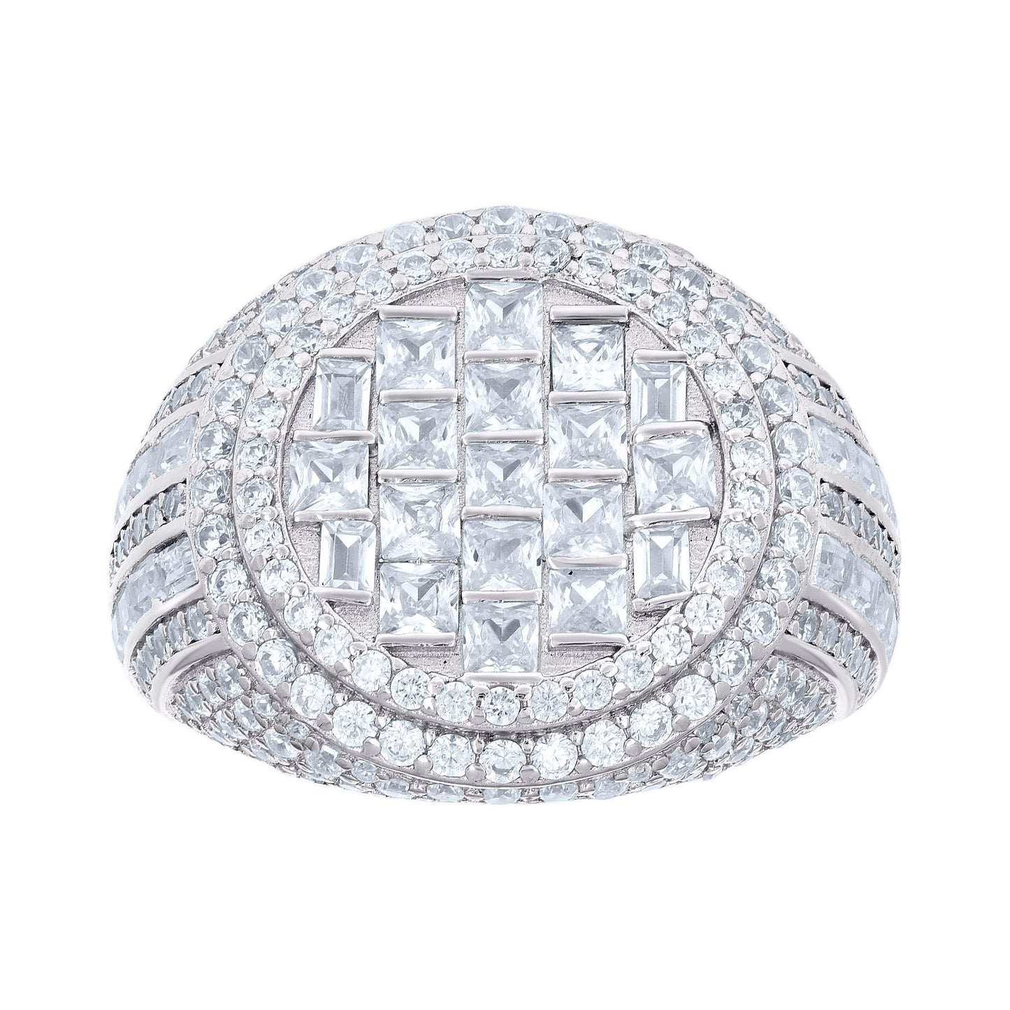 925 Sterling Silver Cz Ring S10