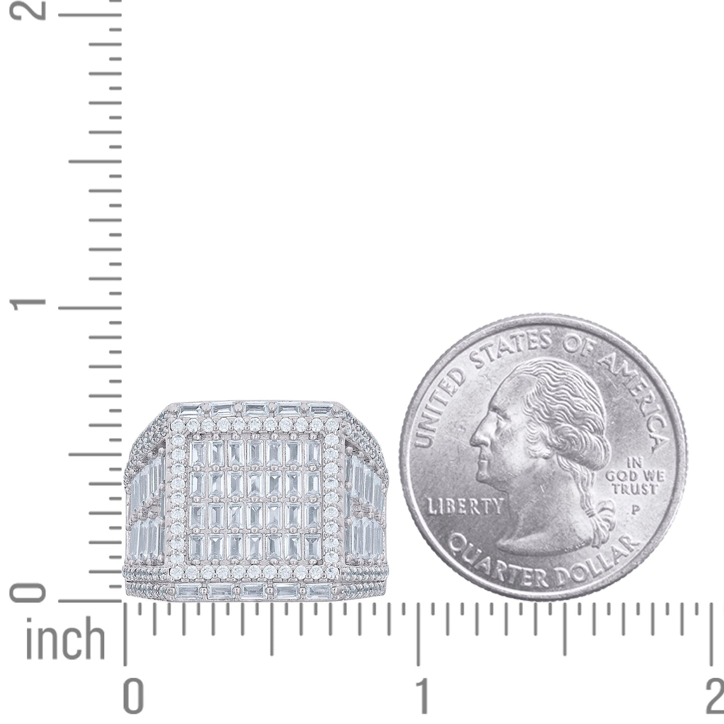 925 Sterling Silver Cz Ring S10