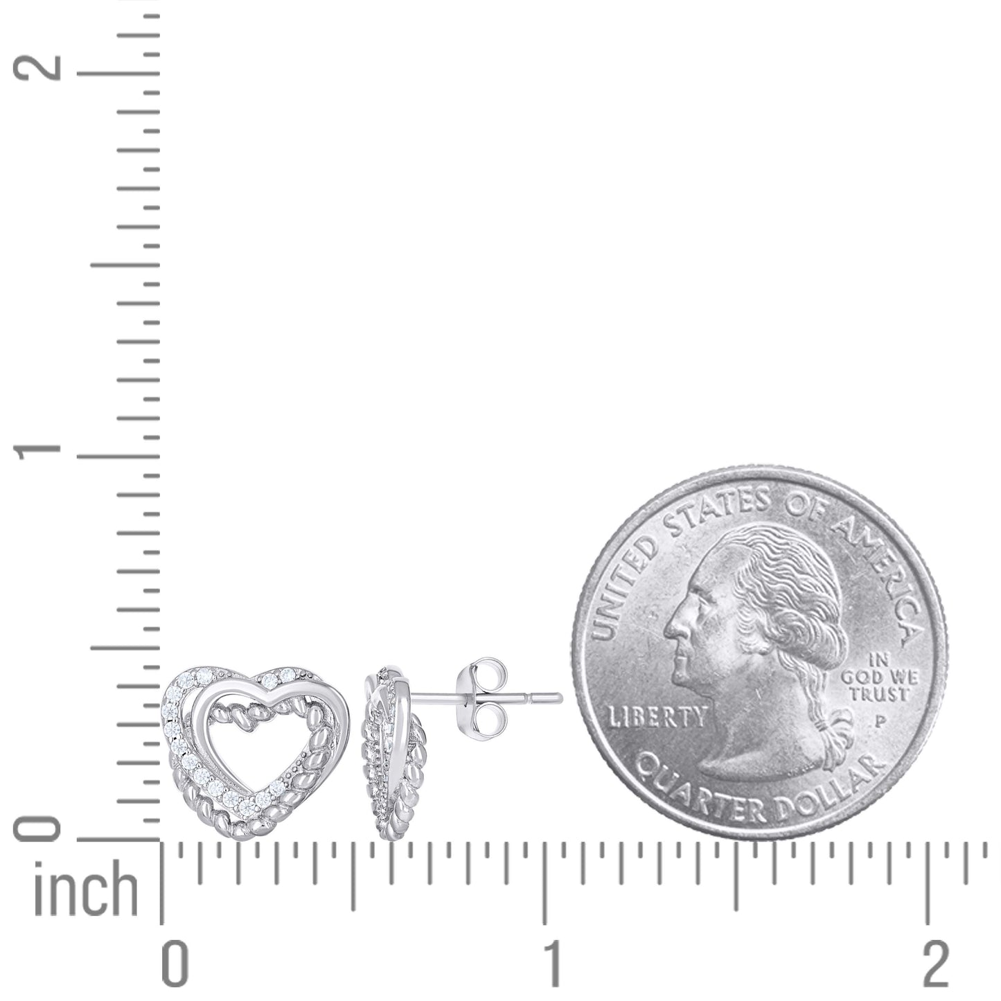 925 Sterling Silver Cz Earring