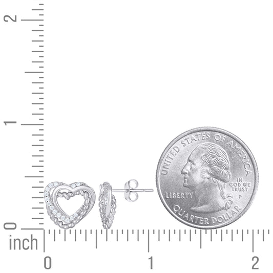 925 Sterling Silver Cz Earring