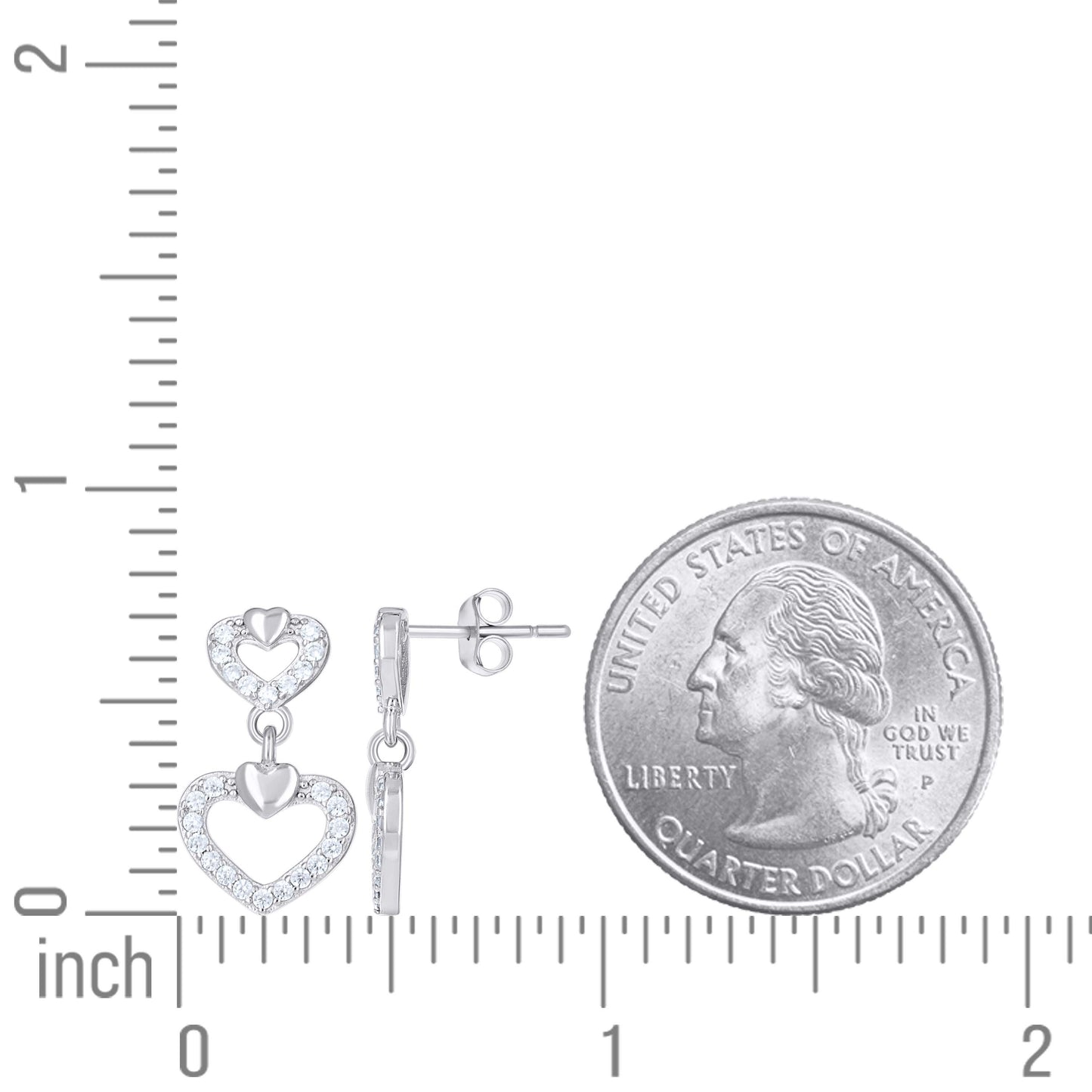 925 Sterling Silver Cz Earring