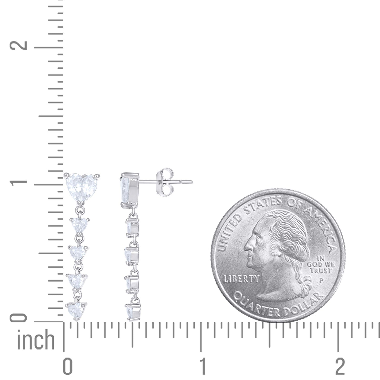 925 Sterling Silver Cz Earring