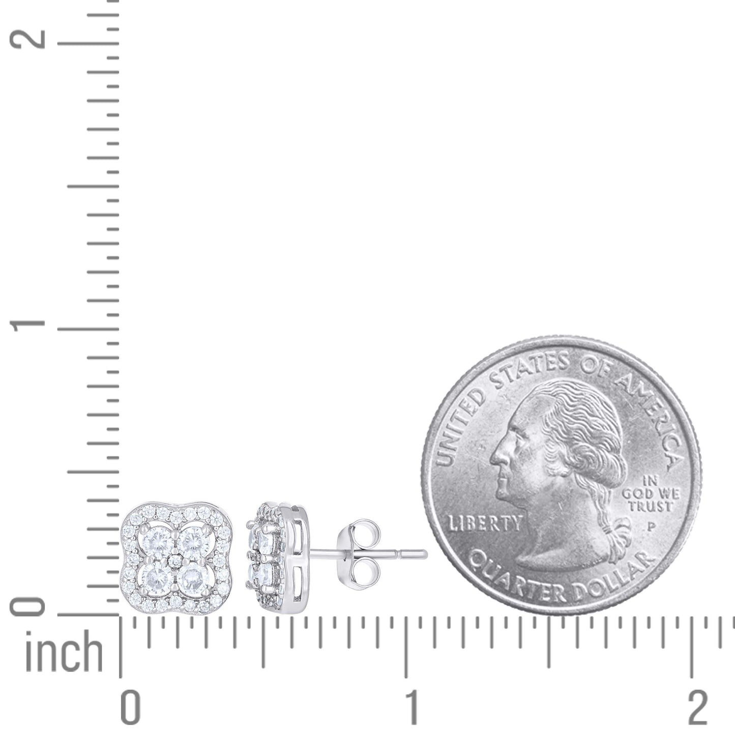 925 Sterling Silver Cz Earring