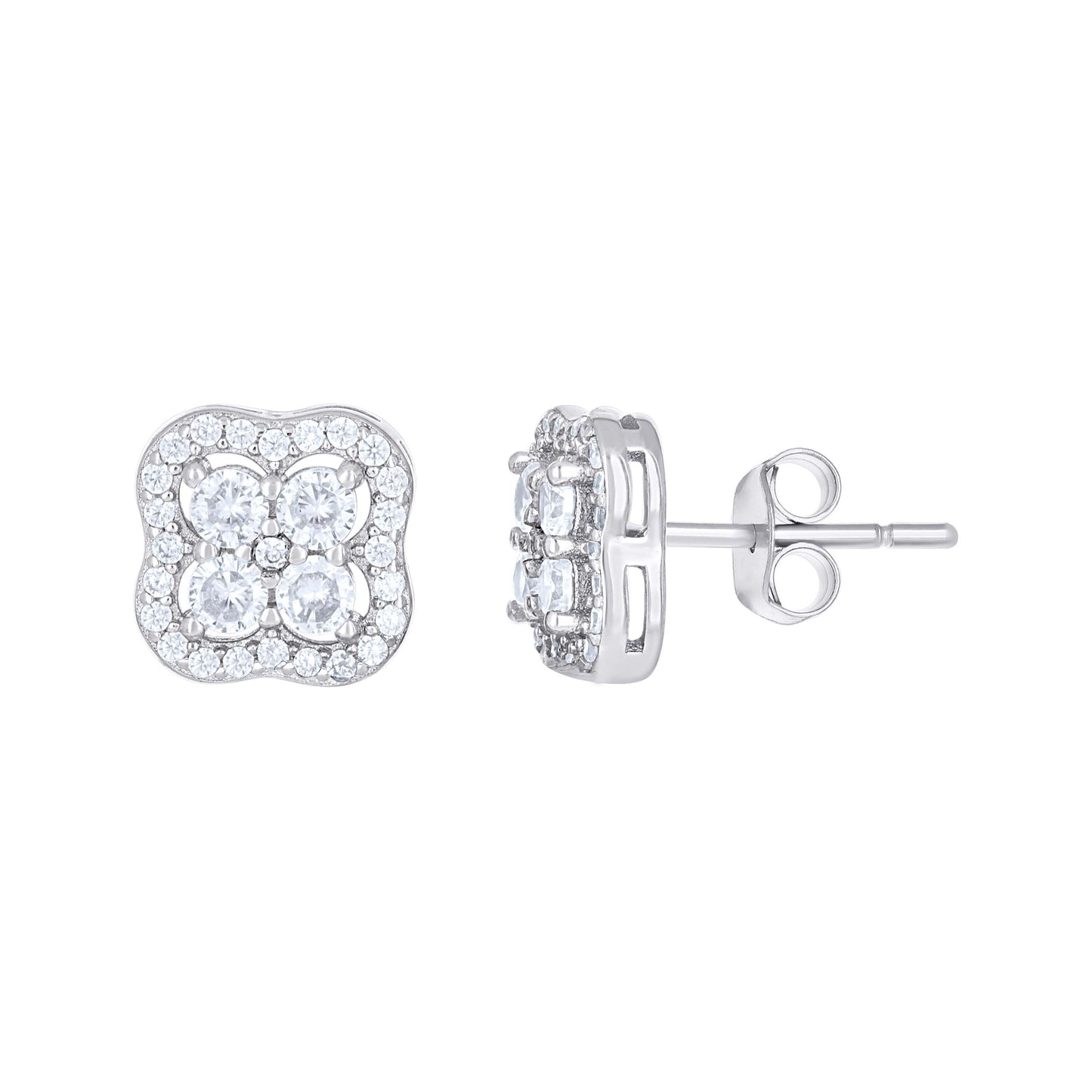 925 Sterling Silver Cz Earring