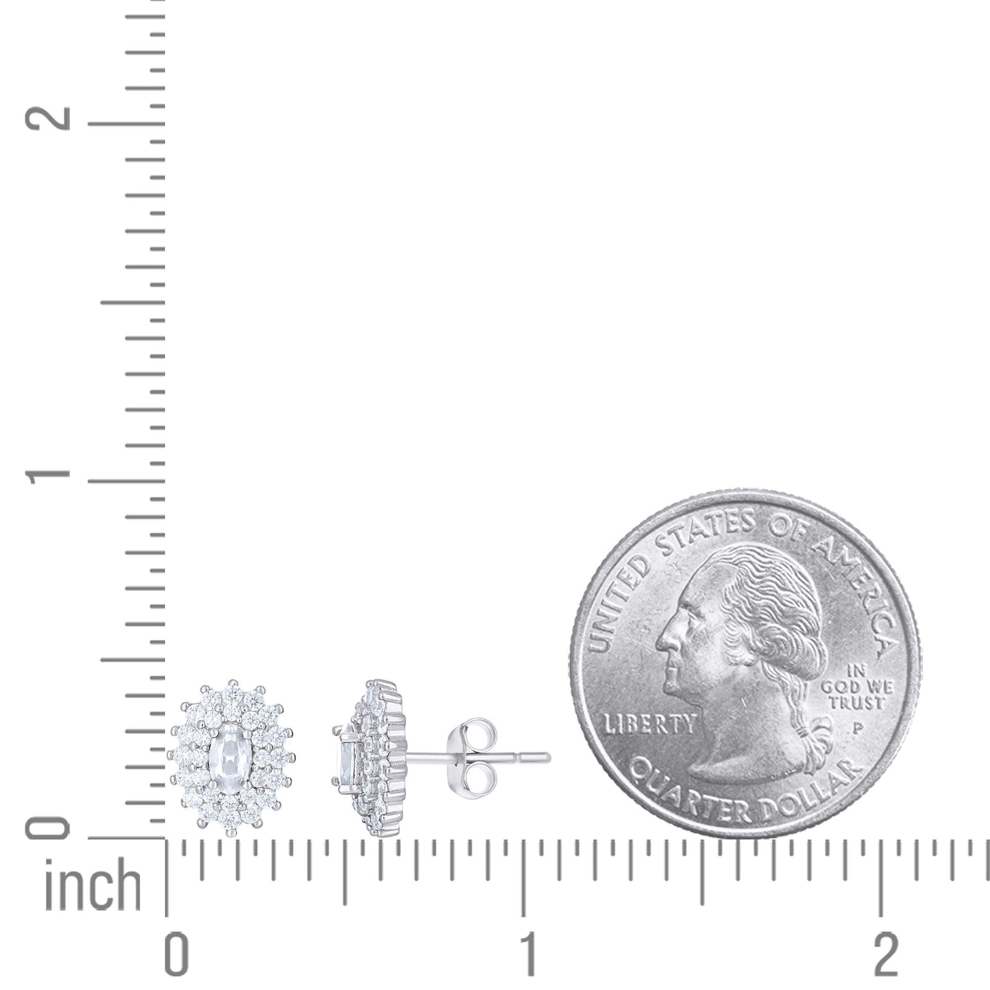 925 Sterling Silver Cz Earring