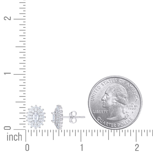 925 Sterling Silver Cz Earring