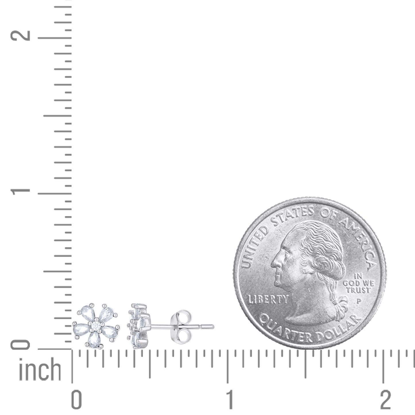 925 Sterling Silver Cz Earring