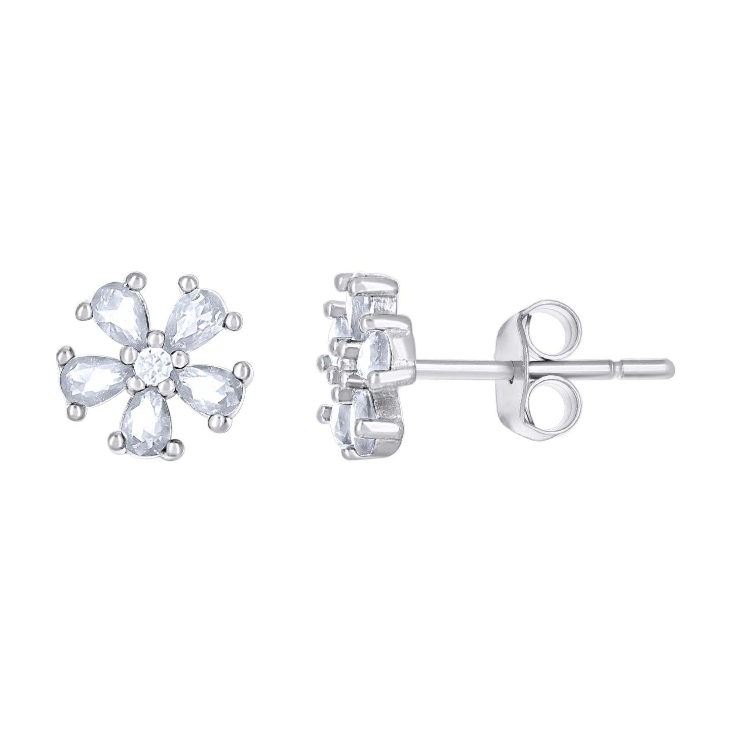 925 Sterling Silver Cz Earring