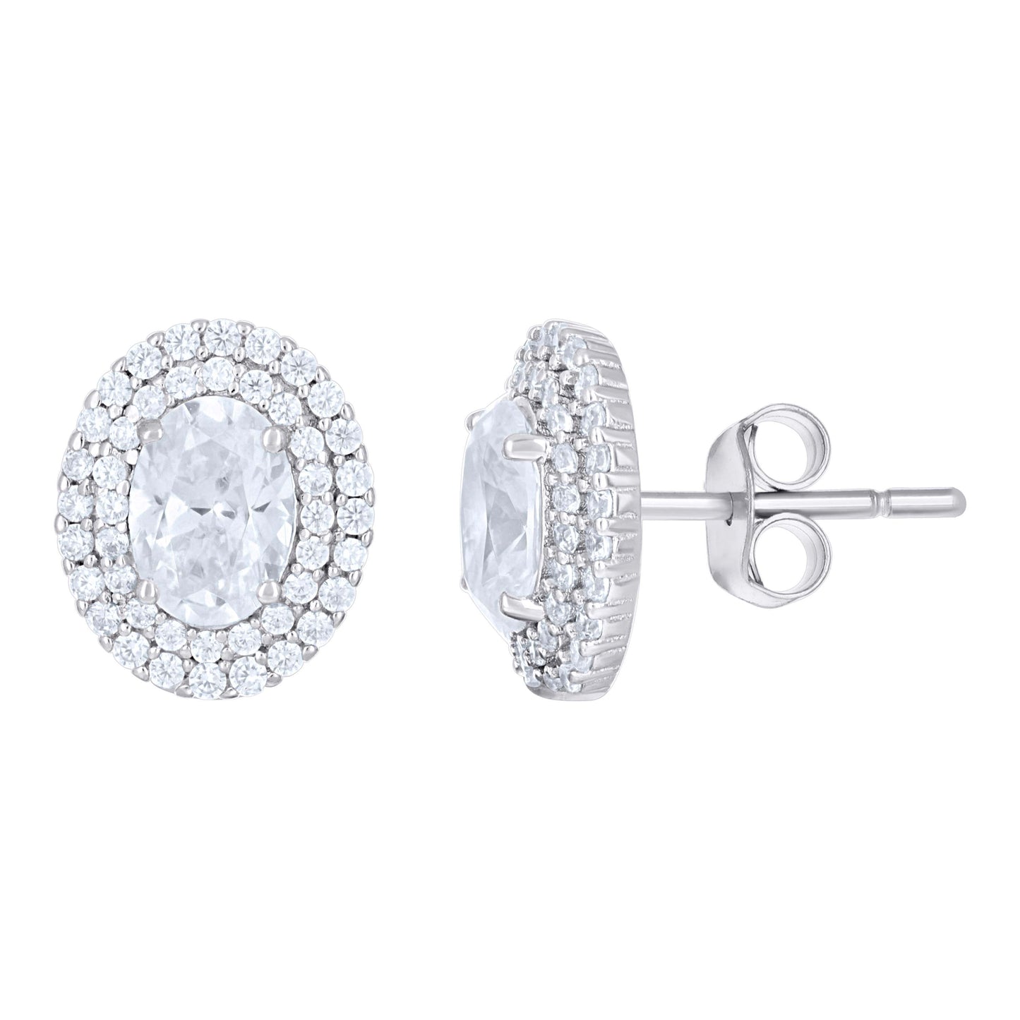 925 Sterling Silver Cz Earring