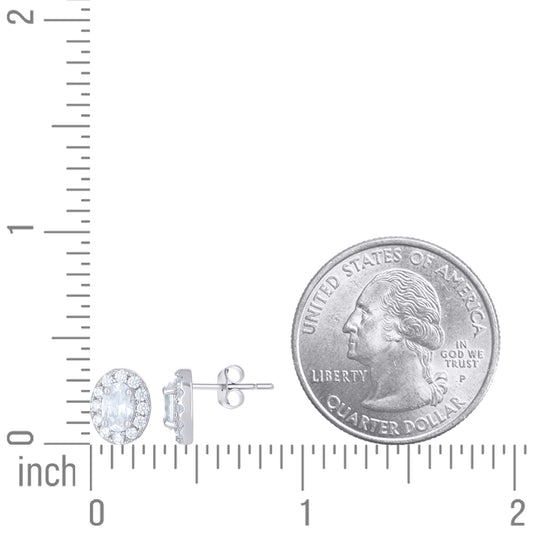 925 Sterling Silver Cz Earring