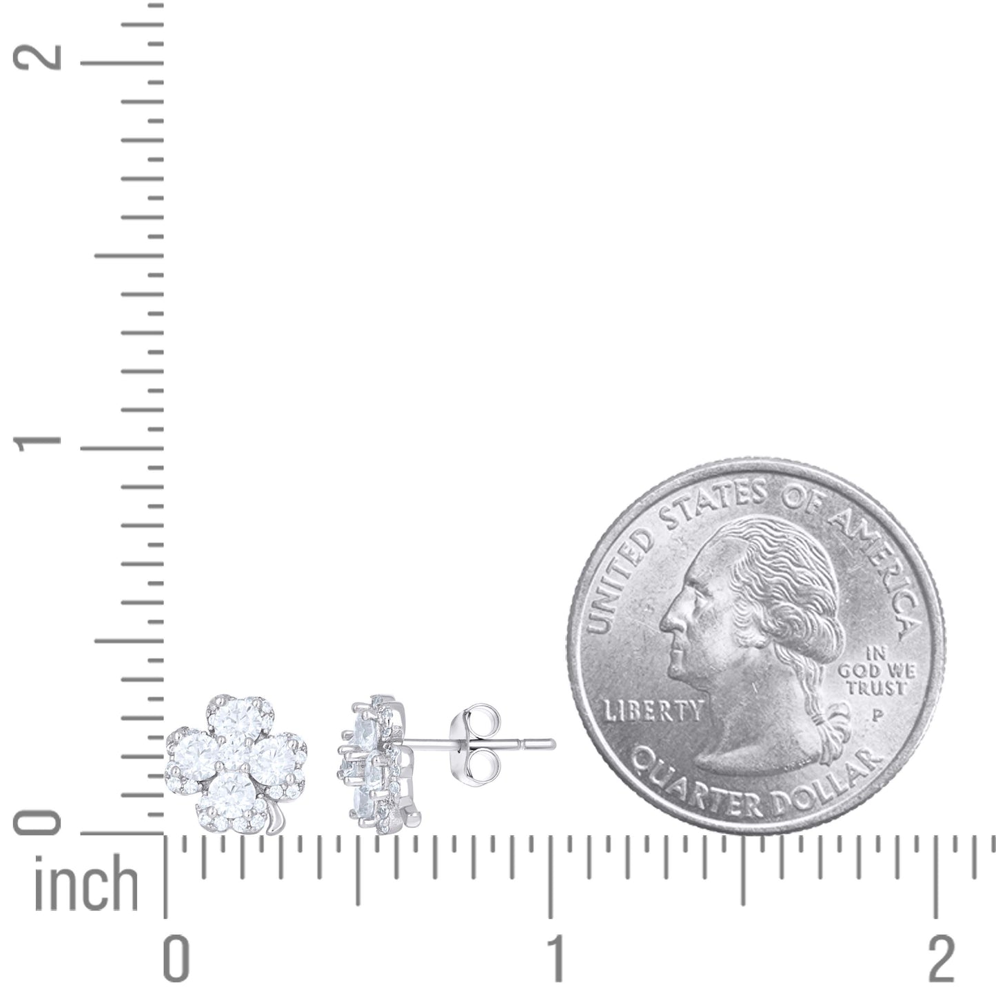 925 Sterling Silver Cz Earring