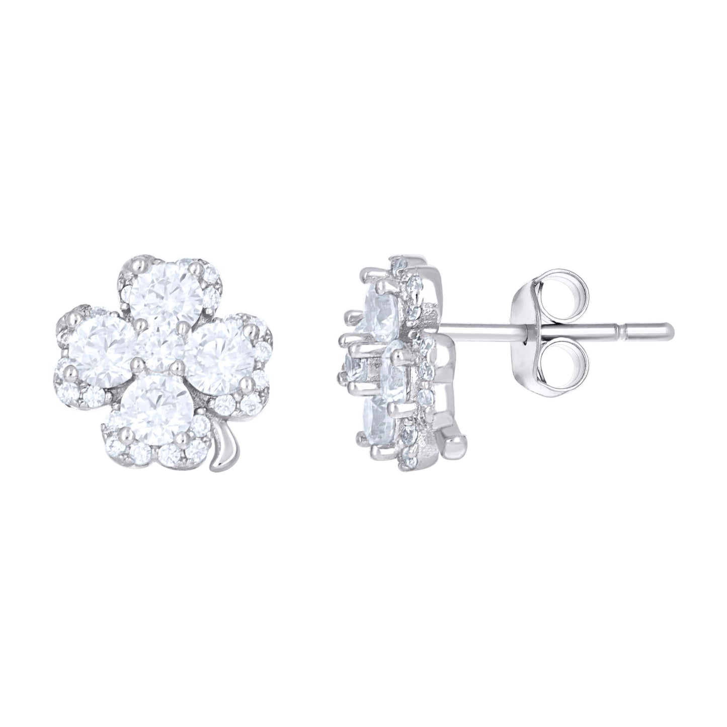 925 Sterling Silver Cz Earring
