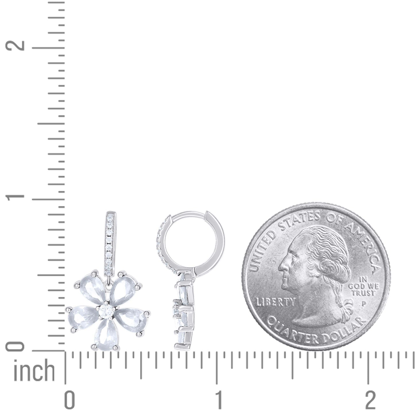 925 Sterling Silver Cz Earring