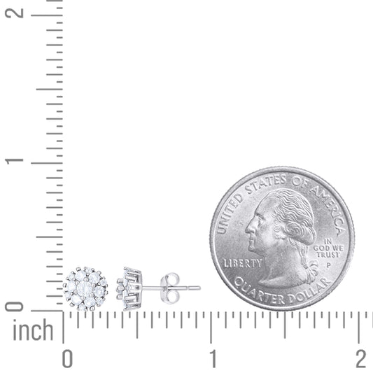 925 Sterling Silver Cz Earring