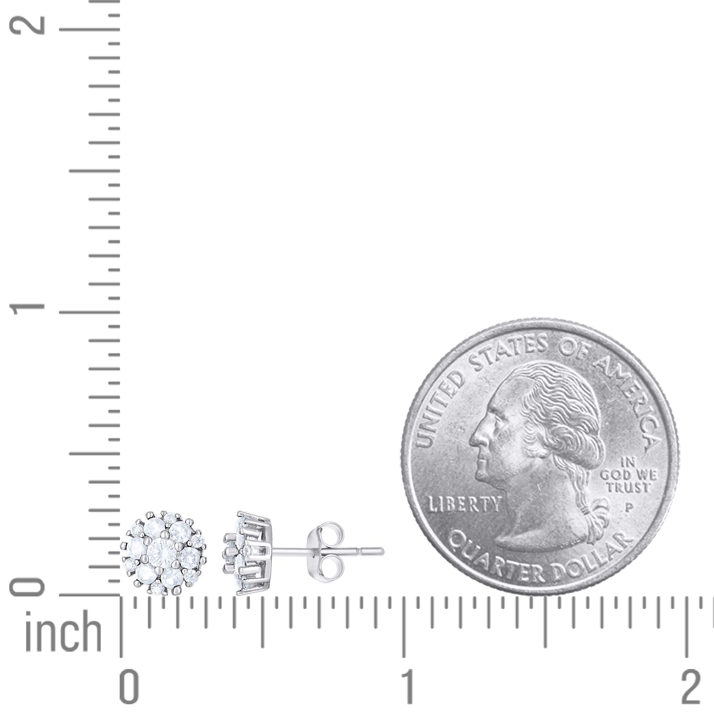 925 Sterling Silver Cz Earring