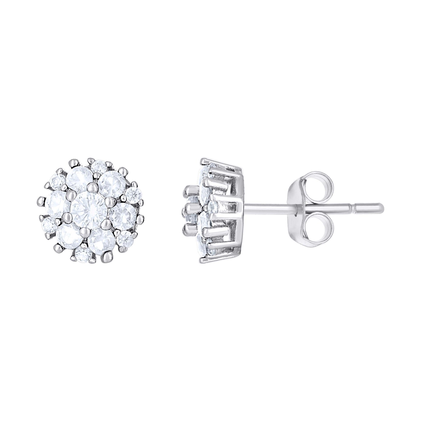 925 Sterling Silver Cz Earring
