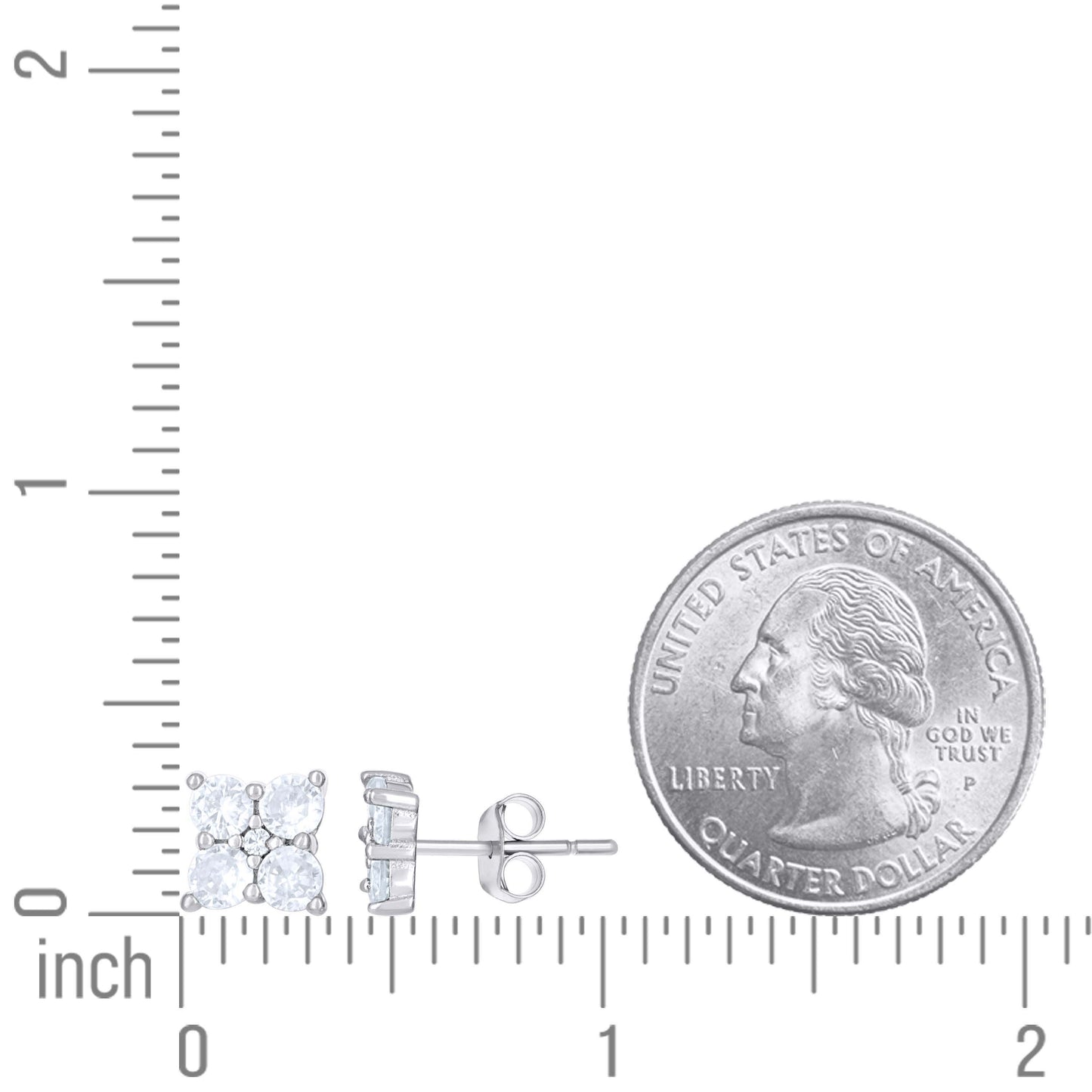 925 Sterling Silver Cz Earring