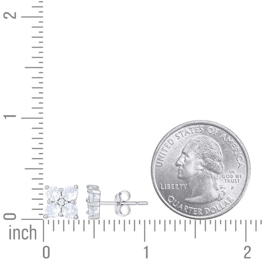 925 Sterling Silver Cz Earring