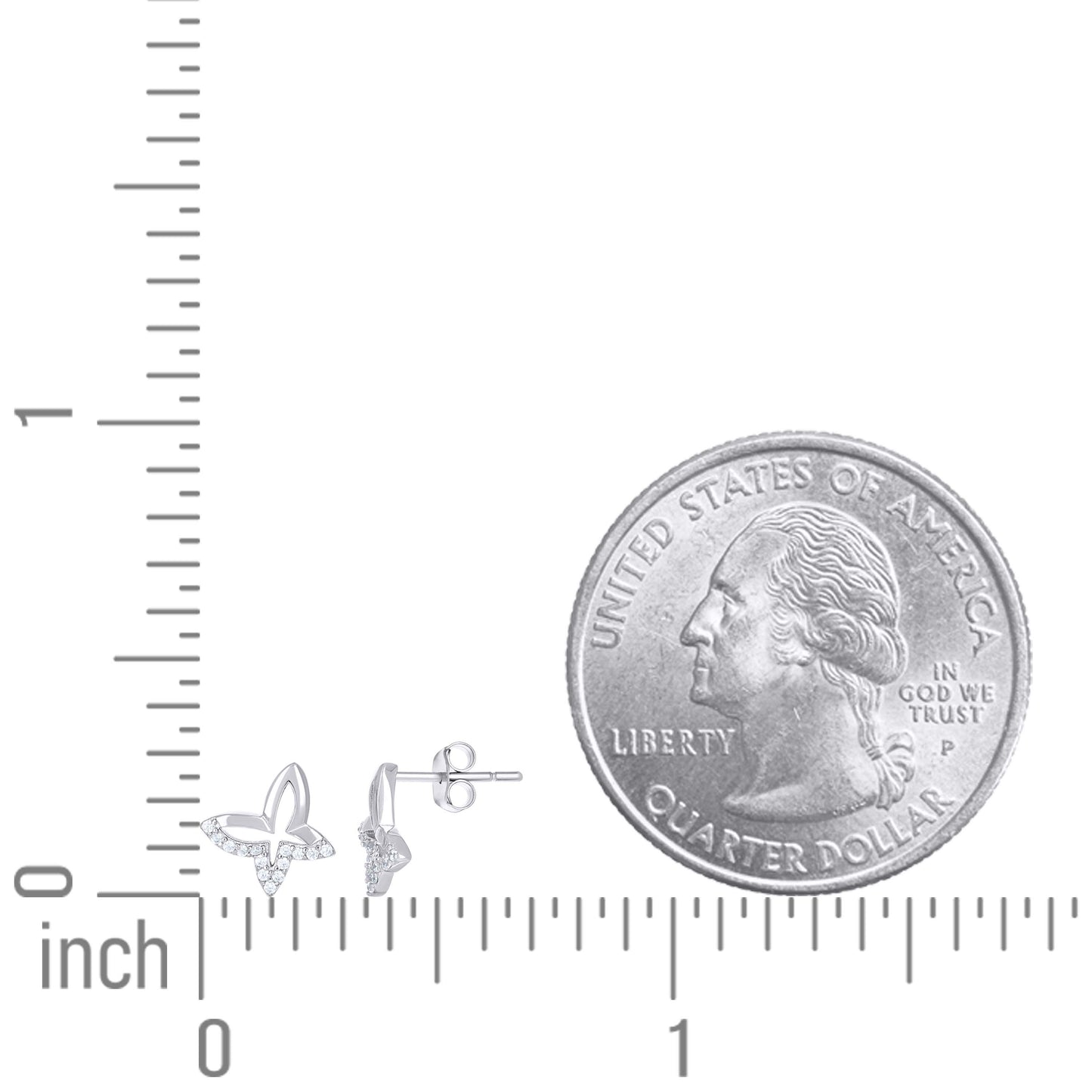 925 Sterling Silver Cz Earring