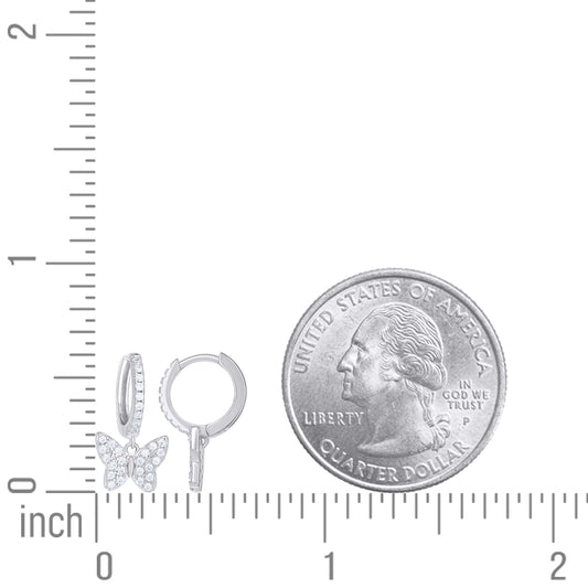 925 Sterling Silver Cz Earring